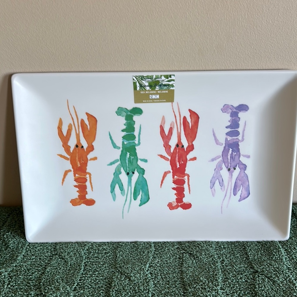 Tommy Bahama Serving Tray Melamine Lobster 🦞 NEW!